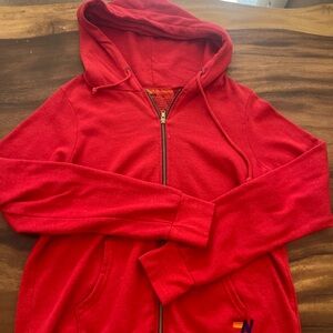 Aviator Nation Red Zip-Up Hoodie
